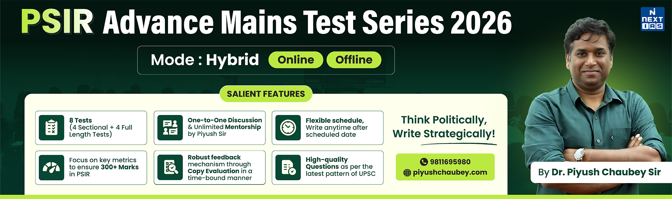 PSIR ADVANCE MAINS TEST SERIES 2026