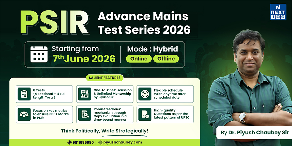 PSIR ADVANCE MAINS TEST SERIES 2026